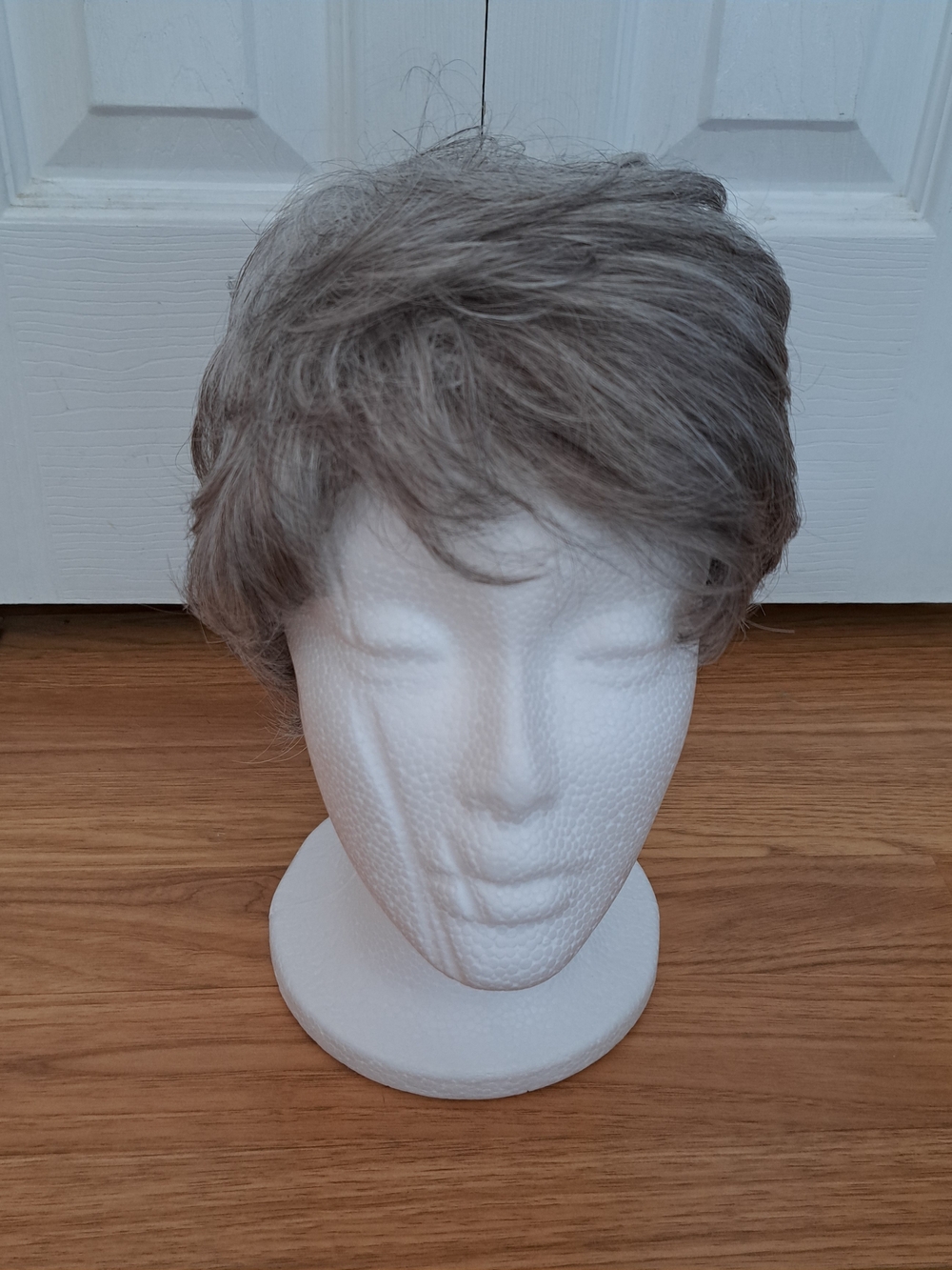 Short Gray Synthetic Women's Wig - Modern Pixie Cut